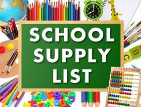  School Supply List
